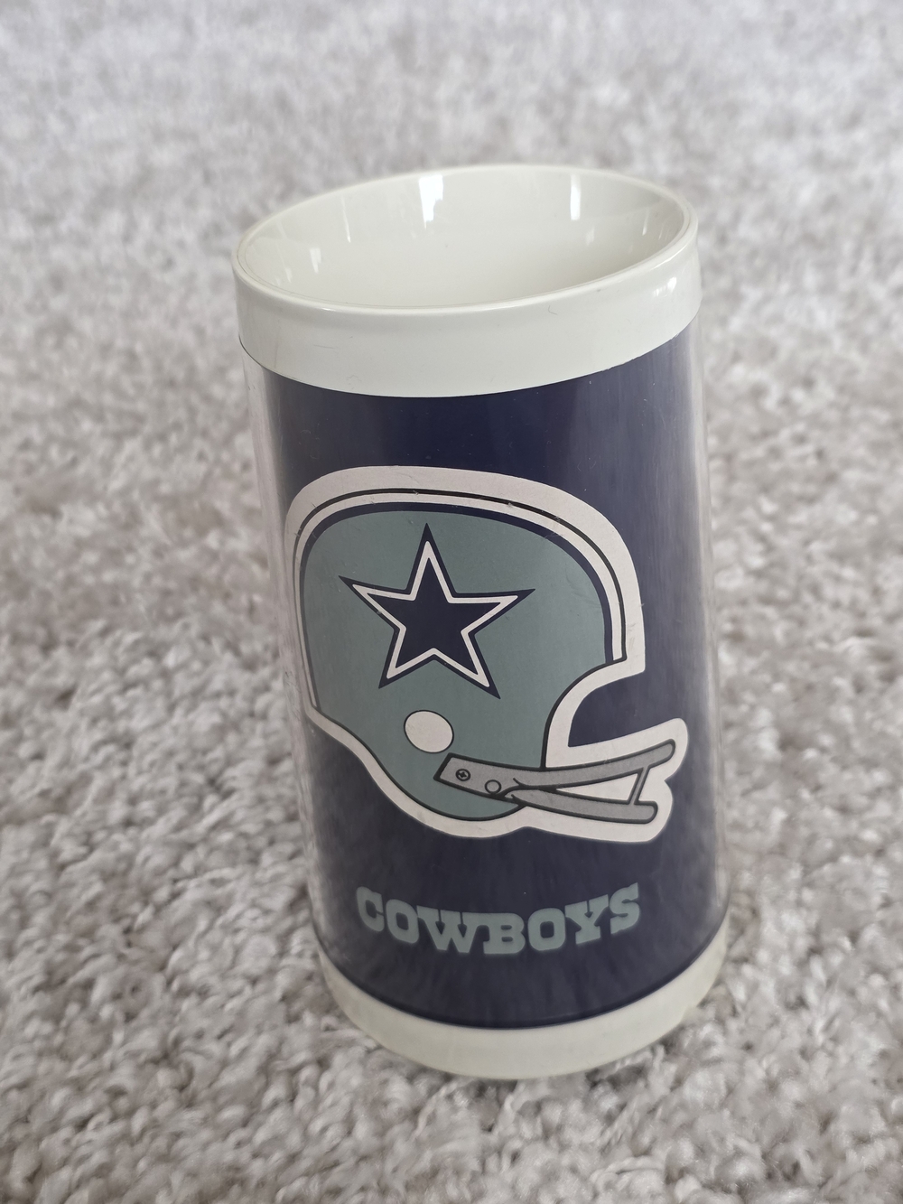 Dallas Cowboys Helmet Plastic  Tumbler in Navy and Light Blue